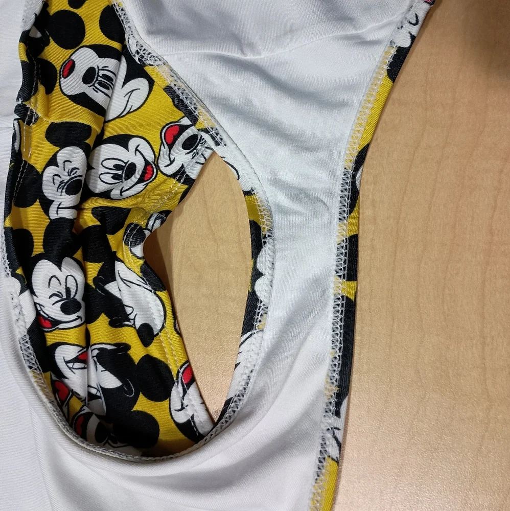 Forever 21 Kids Yellow Mickey Mouse One-Piece Swimsuit